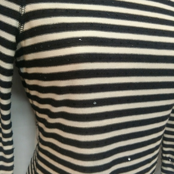 Express Black and White Sequined Dress. Size XS - Picture 4 of 5